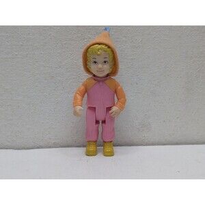 Fisher Price Loving Family Camping Toddler Girl With Hood Blonde Baby Vintage